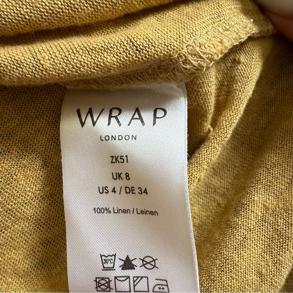 Wrap London Womens Scoop Neck Long Sleeve Top 100% Linen Size 4 - Picture 11 of 12